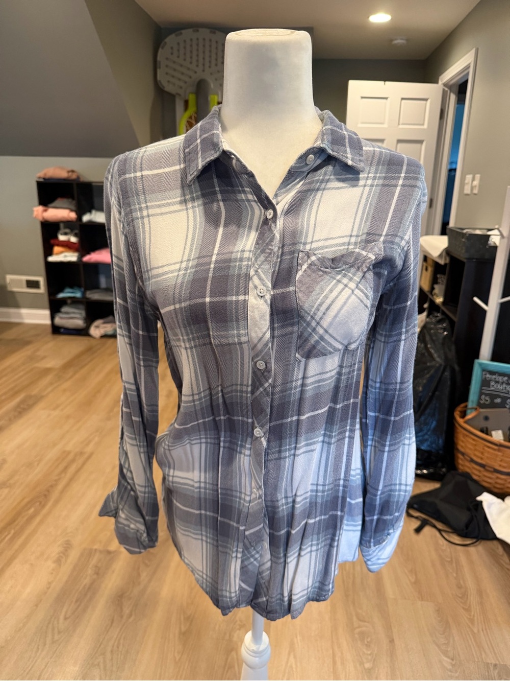 Hem & Thread Blue Plaid Button-Down Shirt
